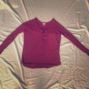Long sleeve pink shirt